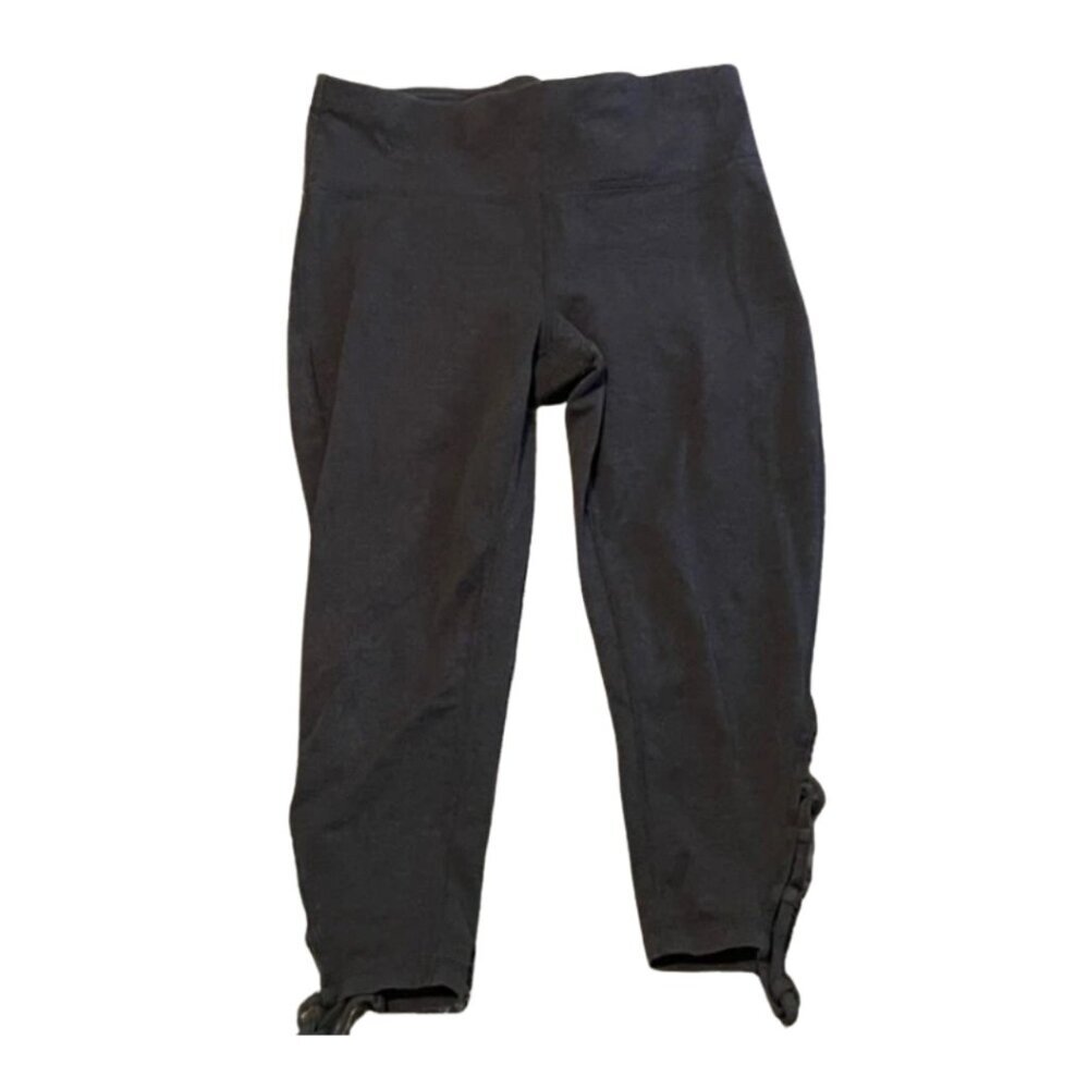 Dark Grey Sporty Capri Leggings | Size M | Stretch Fit & Free Shipping